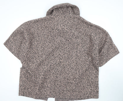 Steilmann Women’s Beige Knit Cape Coatigan Relaxed Fit Mid-Length Jacket Size M