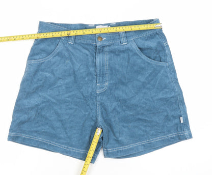 Ghanda Women Blue Size 10 Corduroy Chino Shorts
