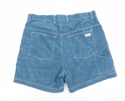Ghanda Women Blue Size 10 Corduroy Chino Shorts