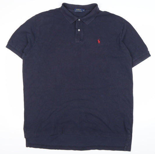 Ralph Lauren Men’s Blue 2XL Polo Shirt Classic Fit Cotton Short Sleeve