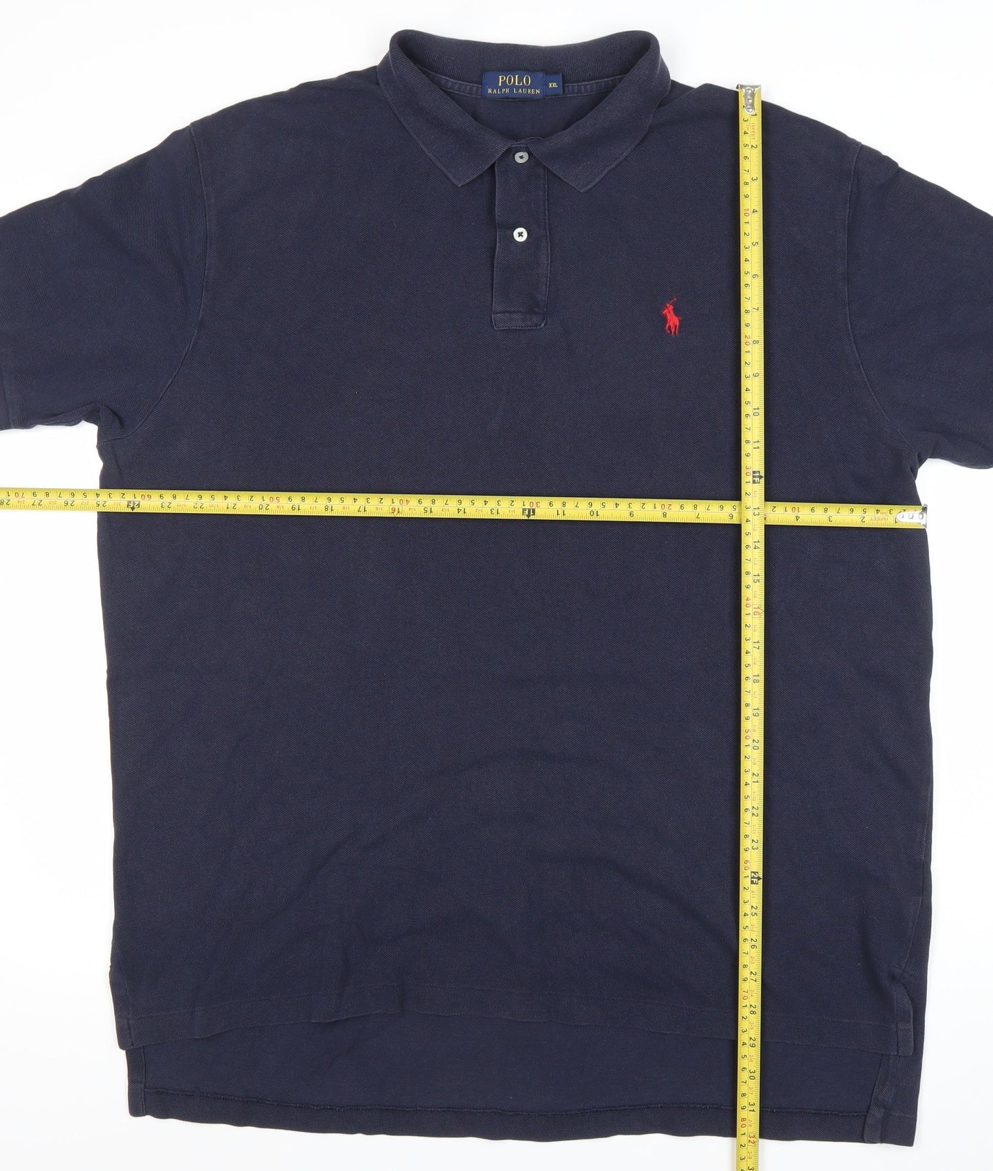 Ralph Lauren Men’s Blue 2XL Polo Shirt Classic Fit Cotton Short Sleeve