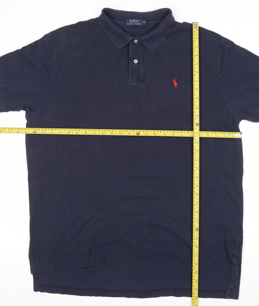 Ralph Lauren Men’s Blue 2XL Polo Shirt Classic Fit Cotton Short Sleeve
