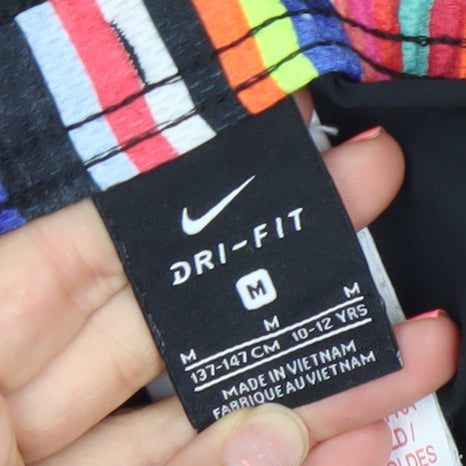 Nike Boys Black Dri-FIT Athletic Sports Shorts 10-12 Years Regular Fit