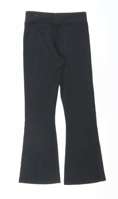 Nike Girls Black Ankle Leggings S Slim Fit Activewear Stretch Trousers