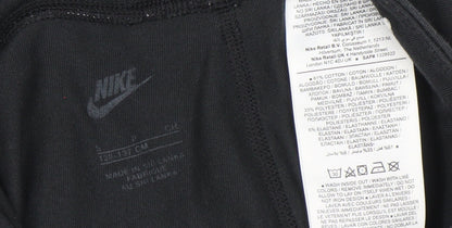 Nike Girls Black Ankle Leggings S Slim Fit Activewear Stretch Trousers