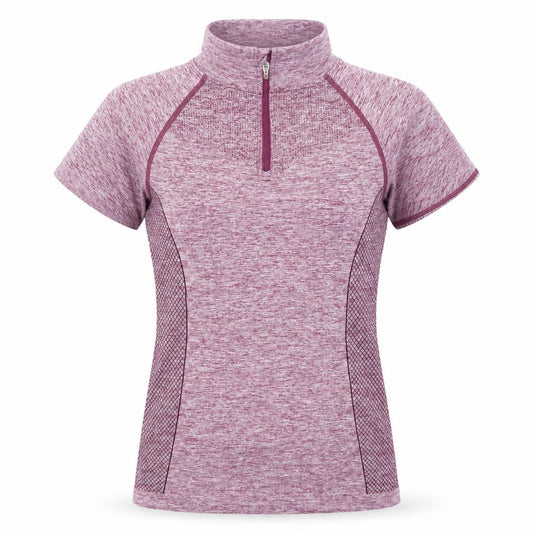 Crane Women’s Purple Short Sleeve 1/4 Zip Athletic T-Shirt Size S