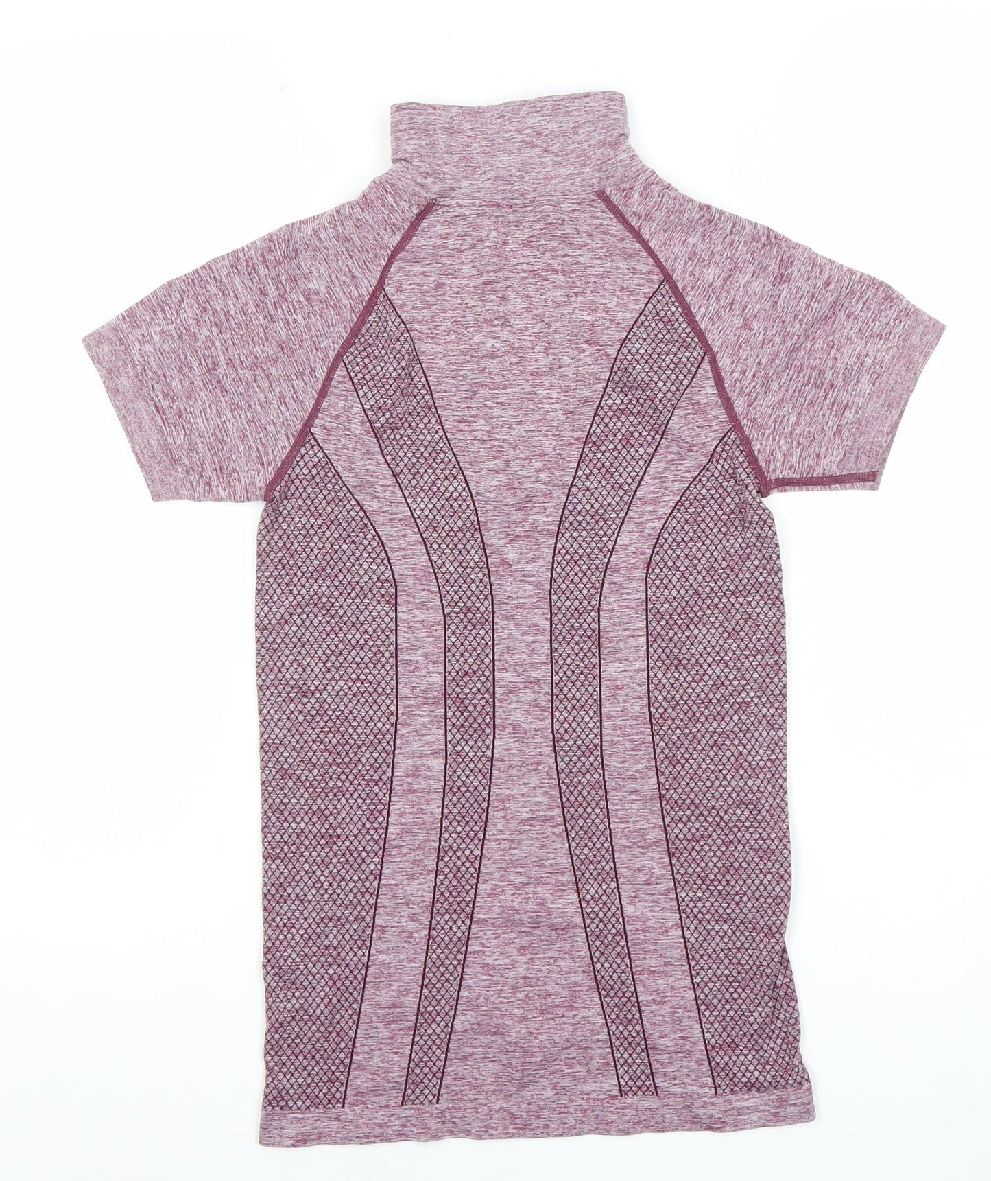Crane Women’s Purple Short Sleeve 1/4 Zip Athletic T-Shirt Size S
