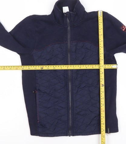 Decathlon Girls Blue Quilted Full Zip Fleece Jacket 12 Years