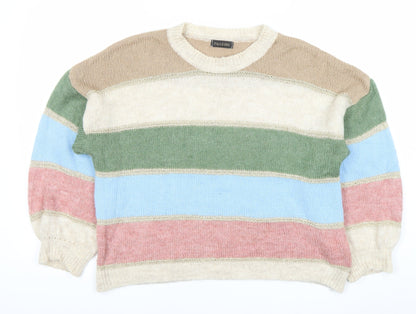 Pala D'Oro Women's Multicolour Striped Knit Jumper Size S