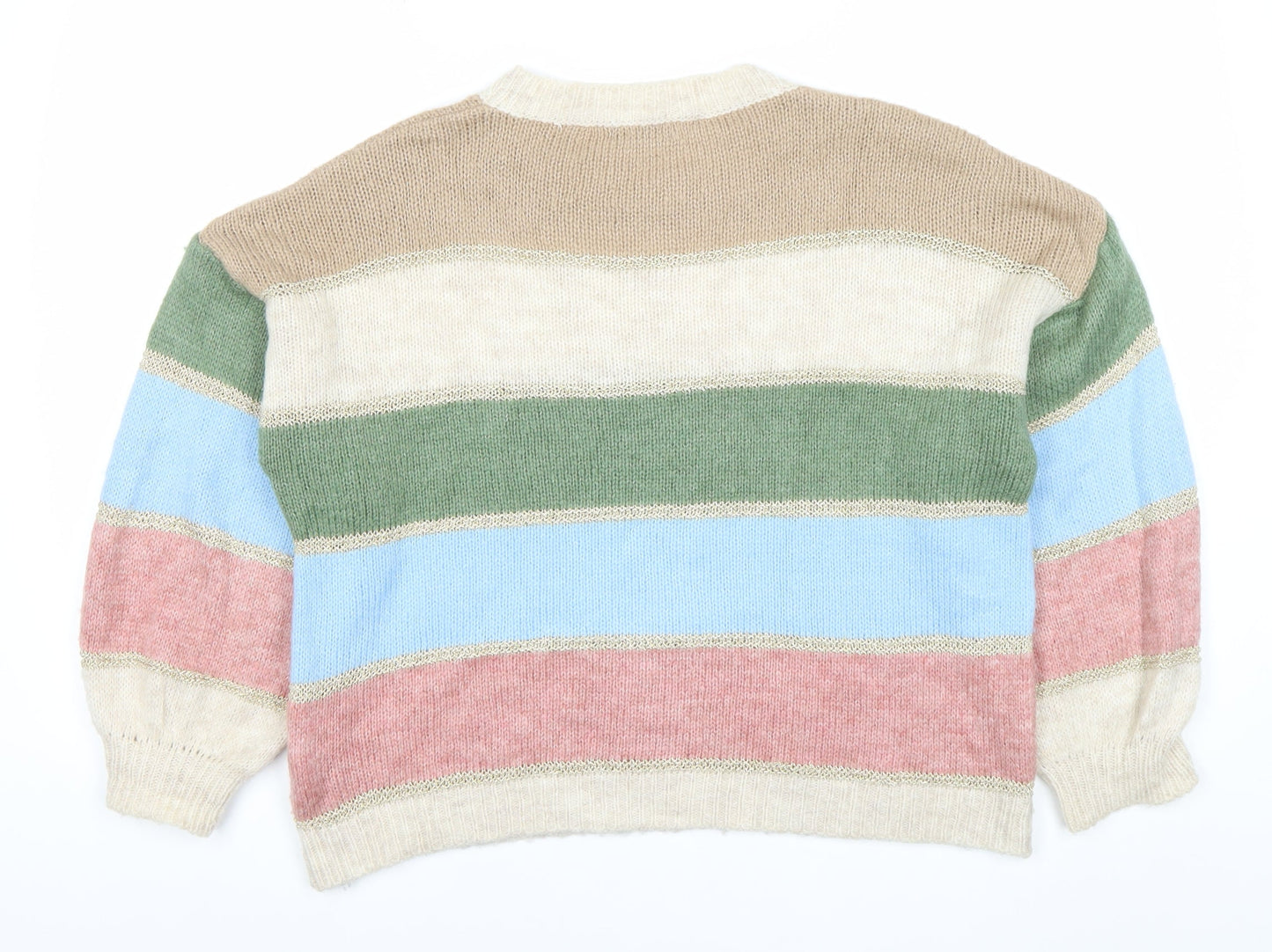 Pala D'Oro Women's Multicolour Striped Knit Jumper Size S