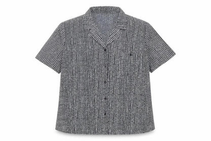 Eccentrico Womens Blue Geometric Button-Up Shirt Size 16