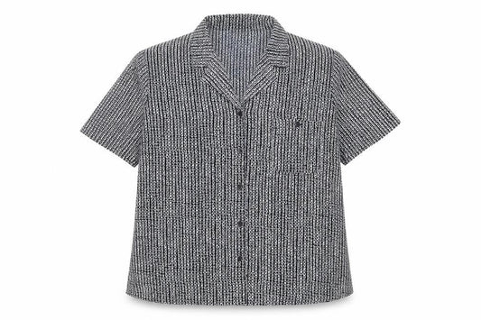 Eccentrico Womens Blue Geometric Button-Up Shirt Size 16