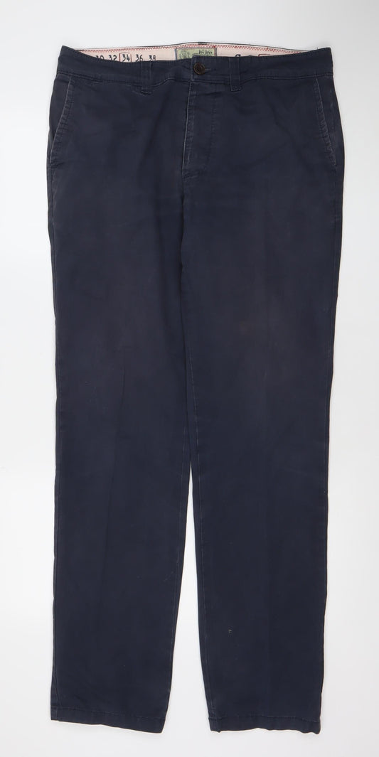 Fat Face Mens Blue Chino Trousers Size L 36in Regular Fit