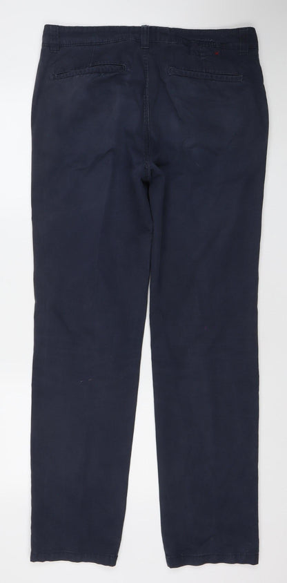 Fat Face Mens Blue Chino Trousers Size L 36in Regular Fit