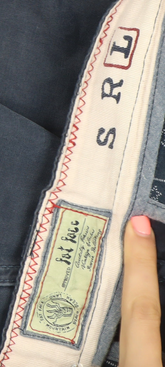 Fat Face Mens Blue Chino Trousers Size L 36in Regular Fit