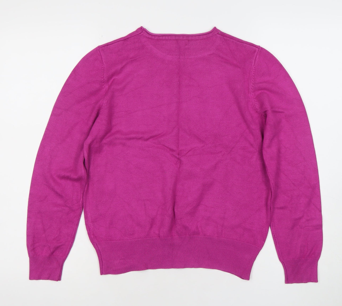 Castle of Ireland Womens Pink Jumper Size 12 Crew Neck Long Sleeve