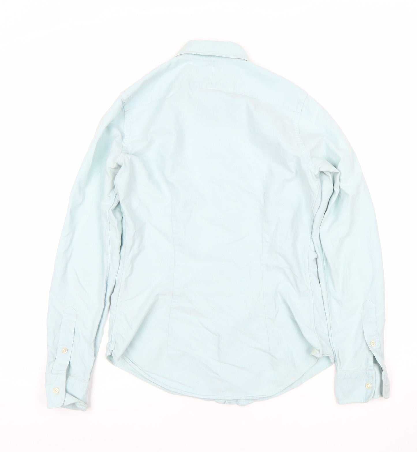 Ralph Lauren Men's Blue Slim Fit Cotton Dress Shirt Size S