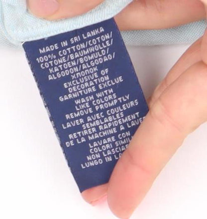 Ralph Lauren Men's Blue Slim Fit Cotton Dress Shirt Size S