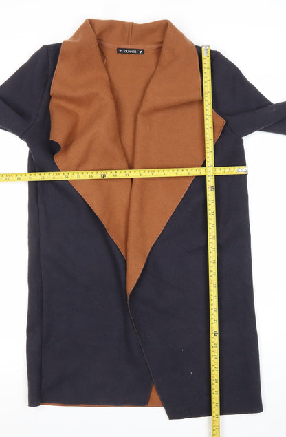Dunnes Women’s Brown & Black Mid-Length Open Coatigan Size S