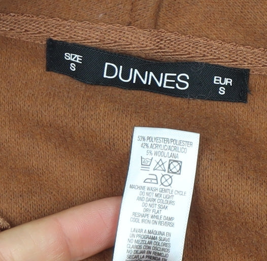 Dunnes Women’s Brown & Black Mid-Length Open Coatigan Size S