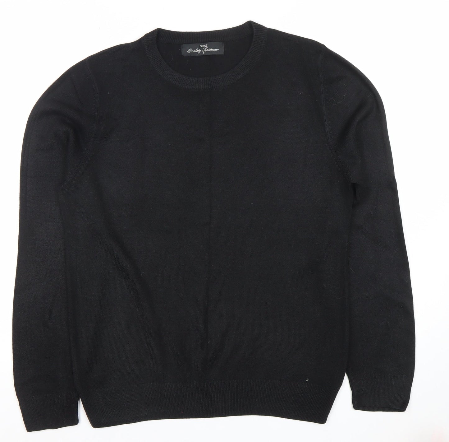 Next Men's Black Crew Neck Acrylic Jumper Size S