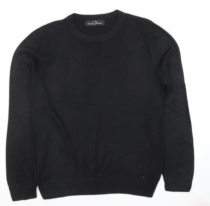Next Men's Black Crew Neck Acrylic Jumper Size S