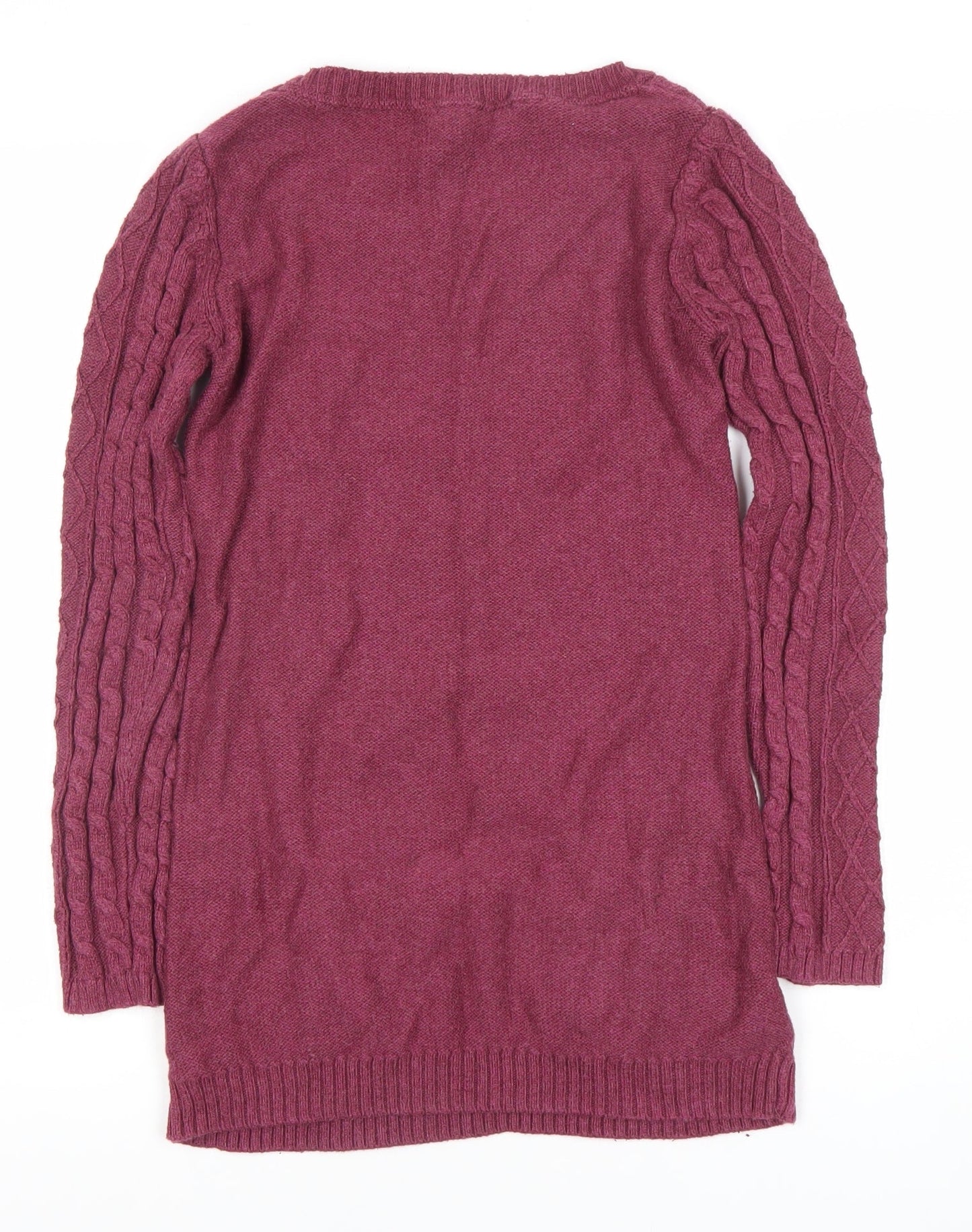 Womens UK Size 10 Fat Face Purple Tunic Jumper