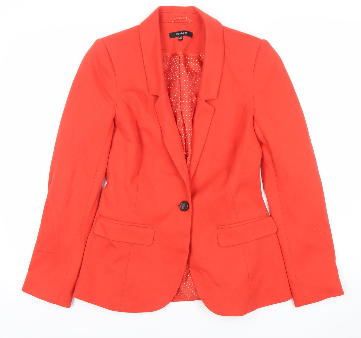 Dunnes Women’s Red Tailored One Button Blazer Size 10