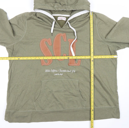 Sheego Women Khaki 26/28 Pullover Hoodie Cotton Blend Print