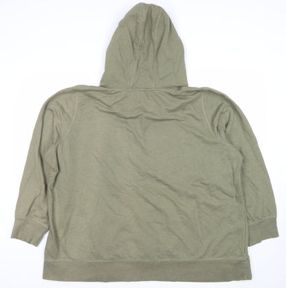 Sheego Women Khaki 26/28 Pullover Hoodie Cotton Blend Print