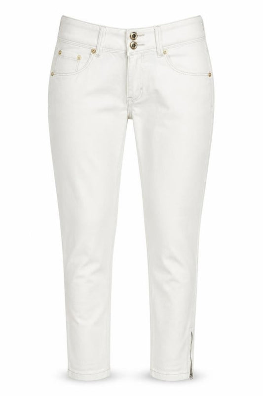 Newplay Women White Slim Fit Ankle Zip Jeans Size 10