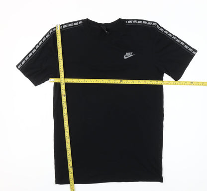 Nike Men's Black S Crew Neck Short Sleeve Logo T-Shirt