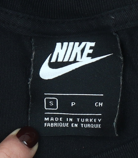 Nike Men's Black S Crew Neck Short Sleeve Logo T-Shirt