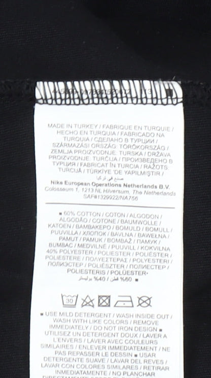 Nike Men's Black S Crew Neck Short Sleeve Logo T-Shirt