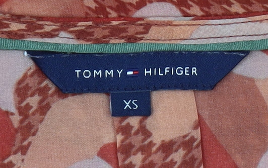 Womens UK Size XS Tommy Hilfiger Orange Tunic Blouse