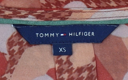 Womens UK Size XS Tommy Hilfiger Orange Tunic Blouse