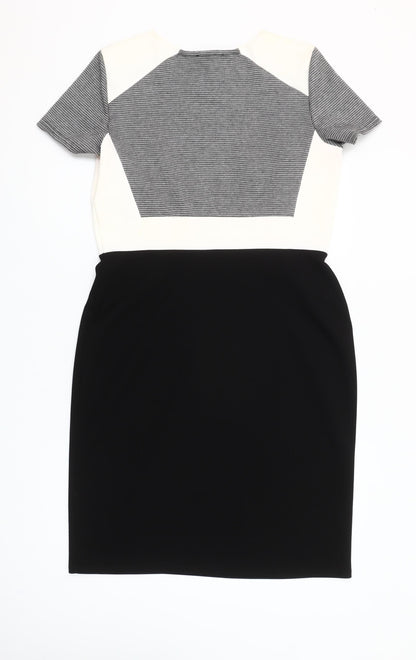 J’aime La Vie Women’s Black Sheath Dress Size 12 Short Sleeve