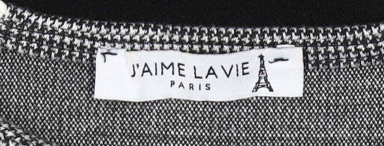 J’aime La Vie Women’s Black Sheath Dress Size 12 Short Sleeve