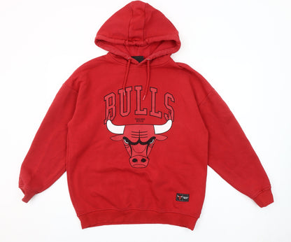 Primark Women’s Red Chicago Bulls Hoodie XS Pullover Cotton Blend NBA