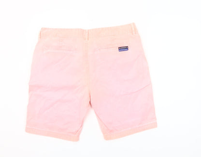 Superdry Mens Pink Chino Shorts XL Cotton Blend Casual Summer