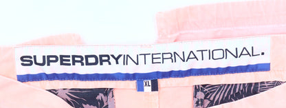 Superdry Mens Pink Chino Shorts XL Cotton Blend Casual Summer
