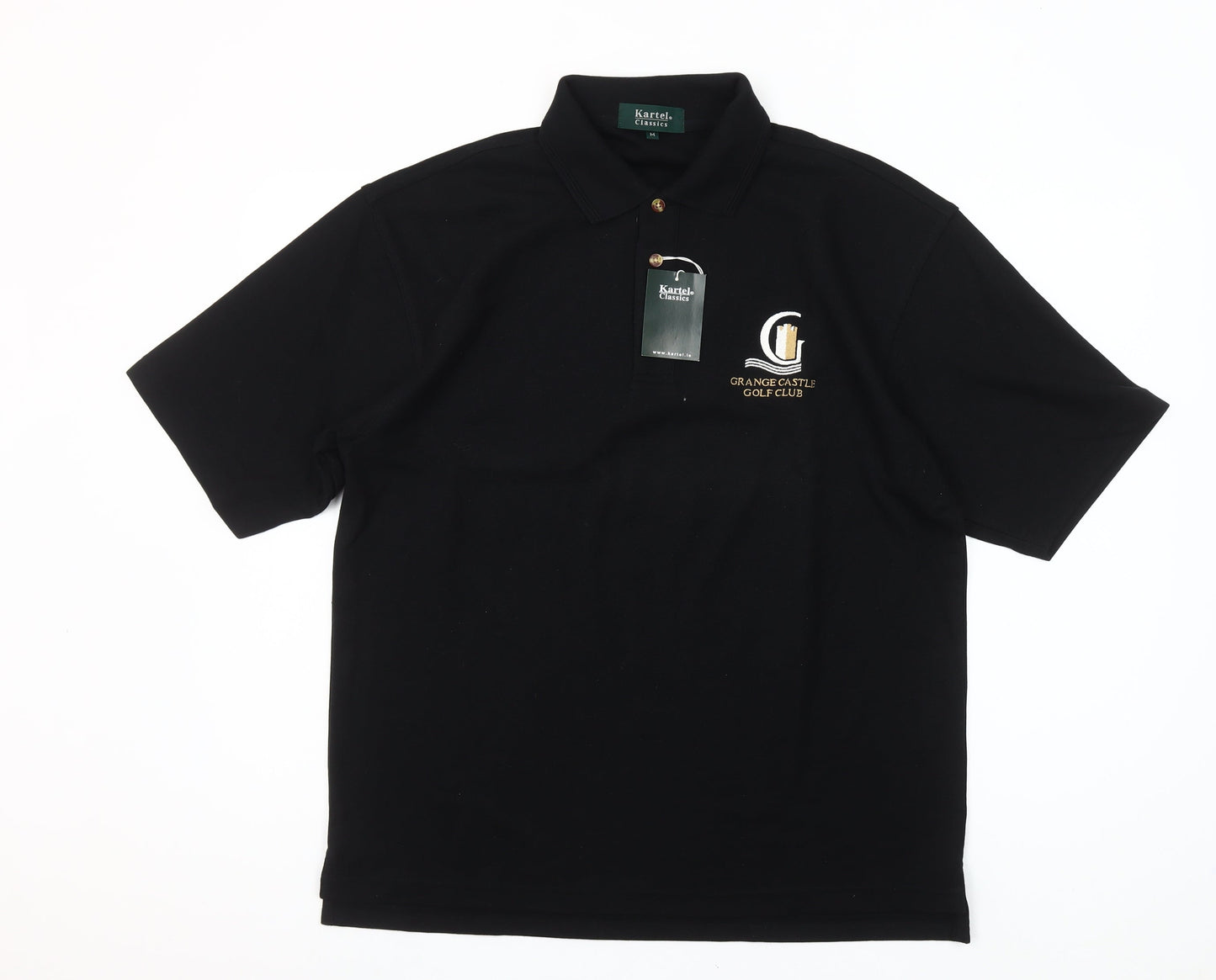Kartel Classics Men's Black Golf Polo Shirt Medium Embroidered Logo