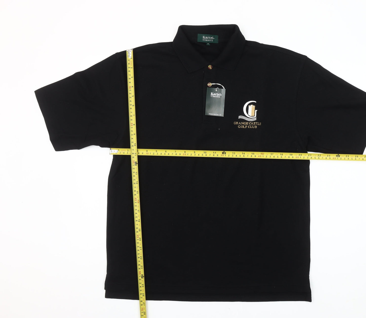 Kartel Classics Men's Black Golf Polo Shirt Medium Embroidered Logo