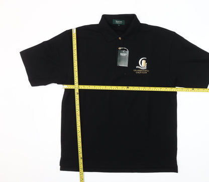 Kartel Classics Men's Black Golf Polo Shirt Medium Embroidered Logo