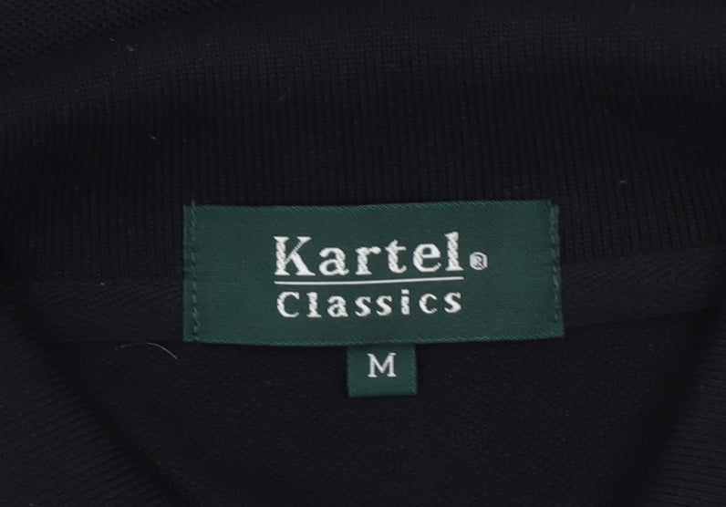 Kartel Classics Men's Black Golf Polo Shirt Medium Embroidered Logo