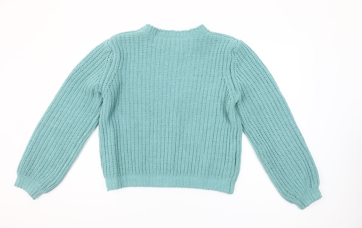 Marks and Spencer Girls Green 14-15 Years Knitted Polyester Jumper