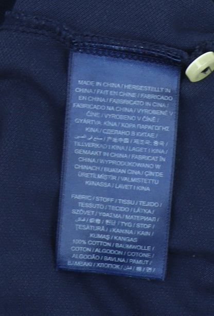 GANT Men's Blue Regular Fit Short Sleeve Cotton Polo Shirt 2XL