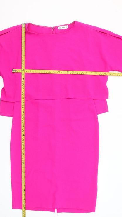 Gallery Women's Pink Size 10 Shift Dress Knee Length Party Outfit