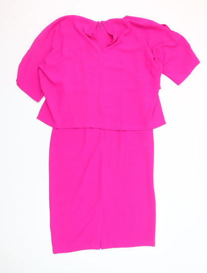 Gallery Women's Pink Size 10 Shift Dress Knee Length Party Outfit