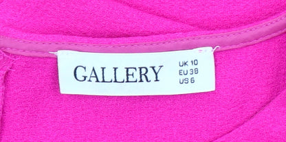 Gallery Women's Pink Size 10 Shift Dress Knee Length Party Outfit